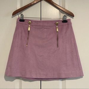 Express Lilac Faux Swede Skirt